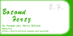 botond hertz business card